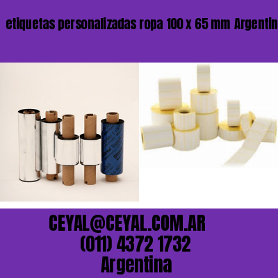 etiquetas personalizadas ropa 100 x 65 mm	Argentina
