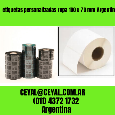 etiquetas personalizadas ropa 100 x 70 mm	Argentina