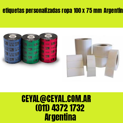 etiquetas personalizadas ropa 100 x 75 mm	Argentina