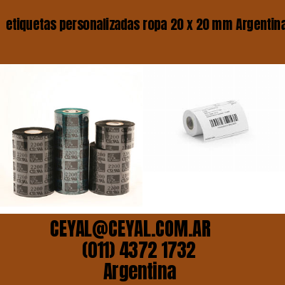 etiquetas personalizadas ropa 20 x 20 mm	Argentina