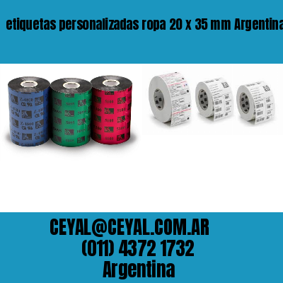 etiquetas personalizadas ropa 20 x 35 mm	Argentina