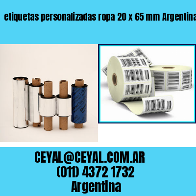 etiquetas personalizadas ropa 20 x 65 mm	Argentina