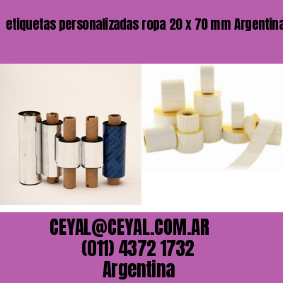 etiquetas personalizadas ropa 20 x 70 mm	Argentina