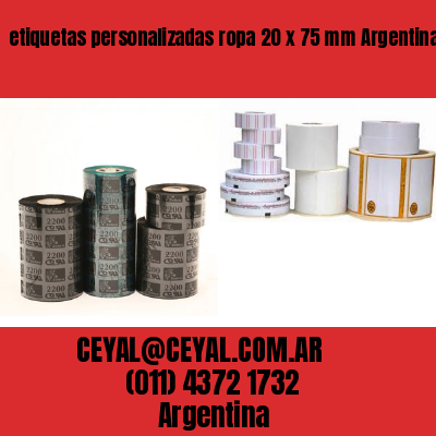 etiquetas personalizadas ropa 20 x 75 mm	Argentina