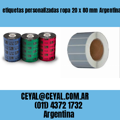 etiquetas personalizadas ropa 20 x 80 mm	Argentina