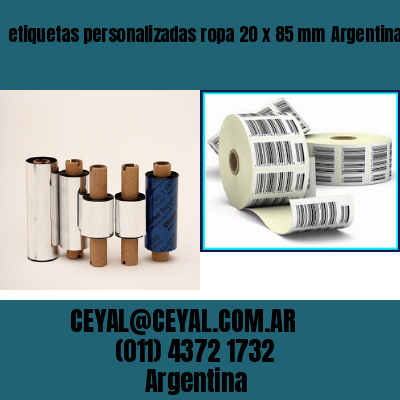 etiquetas personalizadas ropa 20 x 85 mm	Argentina