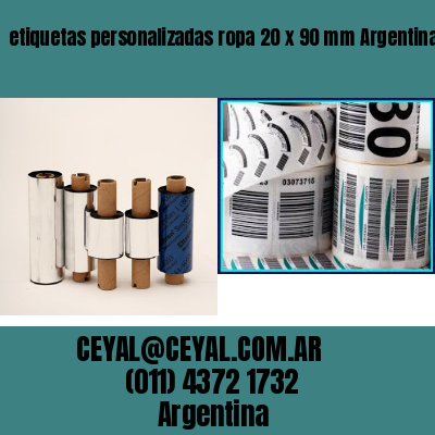 etiquetas personalizadas ropa 20 x 90 mm	Argentina