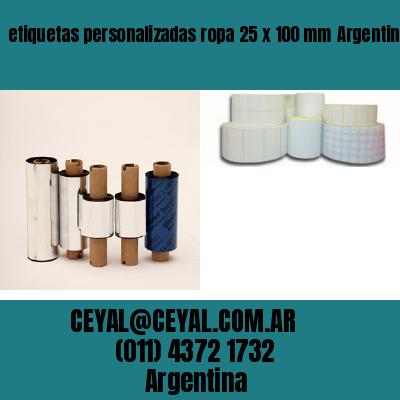 etiquetas personalizadas ropa 25 x 100 mm	Argentina