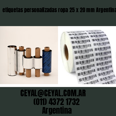 etiquetas personalizadas ropa 25 x 20 mm	Argentina