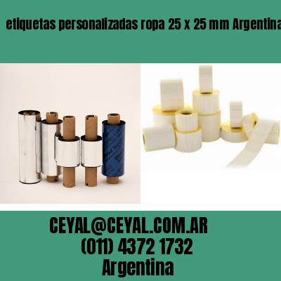 etiquetas personalizadas ropa 25 x 25 mm	Argentina