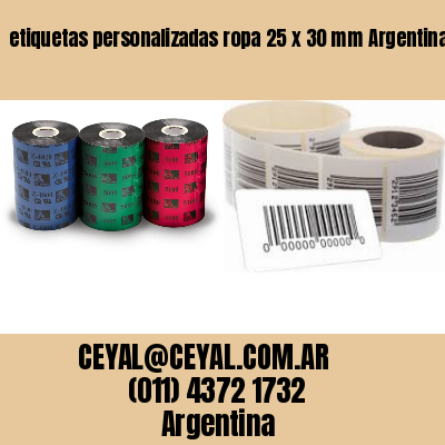 etiquetas personalizadas ropa 25 x 30 mm	Argentina