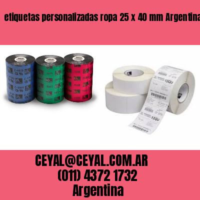 etiquetas personalizadas ropa 25 x 40 mm	Argentina