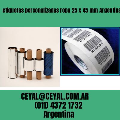 etiquetas personalizadas ropa 25 x 45 mm	Argentina