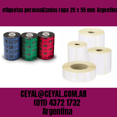 etiquetas personalizadas ropa 25 x 55 mm	Argentina