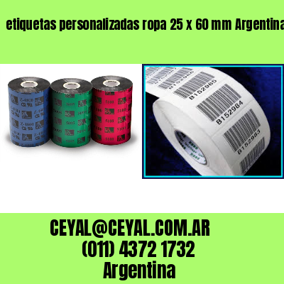 etiquetas personalizadas ropa 25 x 60 mm	Argentina