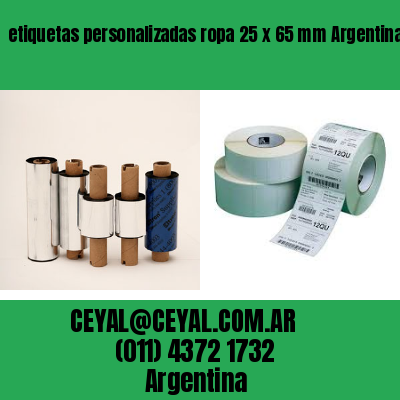 etiquetas personalizadas ropa 25 x 65 mm	Argentina
