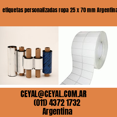 etiquetas personalizadas ropa 25 x 70 mm	Argentina