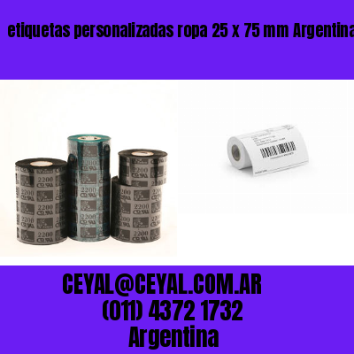 etiquetas personalizadas ropa 25 x 75 mm	Argentina