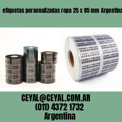 etiquetas personalizadas ropa 25 x 85 mm	Argentina