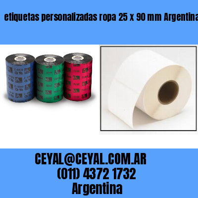 etiquetas personalizadas ropa 25 x 90 mm	Argentina