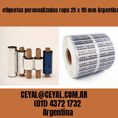 etiquetas personalizadas ropa 25 x 95 mm	Argentina