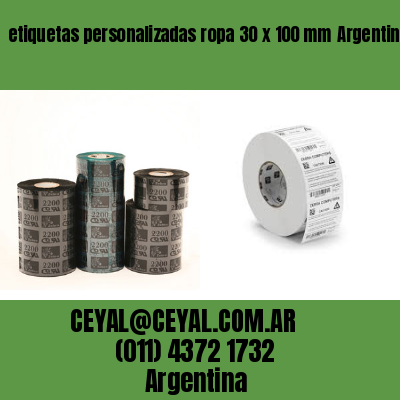 etiquetas personalizadas ropa 30 x 100 mm	Argentina