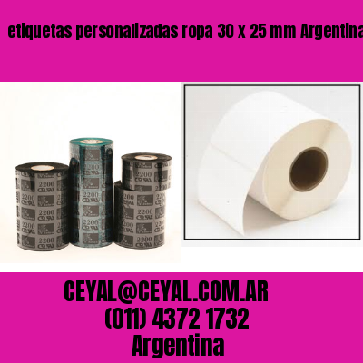 etiquetas personalizadas ropa 30 x 25 mm	Argentina