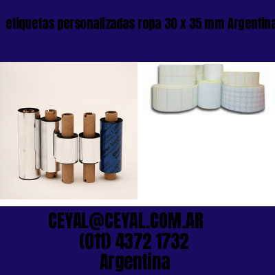 etiquetas personalizadas ropa 30 x 35 mm	Argentina