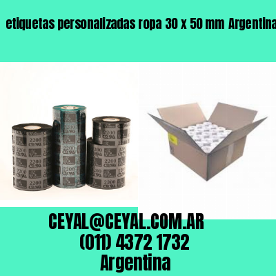 etiquetas personalizadas ropa 30 x 50 mm	Argentina