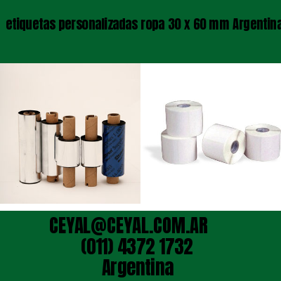 etiquetas personalizadas ropa 30 x 60 mm	Argentina
