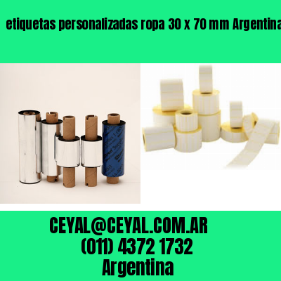 etiquetas personalizadas ropa 30 x 70 mm	Argentina