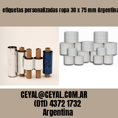 etiquetas personalizadas ropa 30 x 75 mm	Argentina