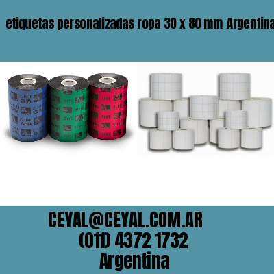 etiquetas personalizadas ropa 30 x 80 mm	Argentina