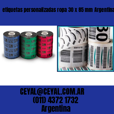 etiquetas personalizadas ropa 30 x 85 mm	Argentina