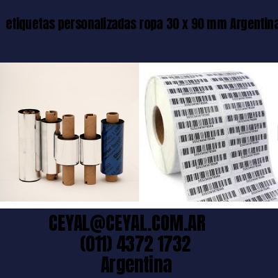 etiquetas personalizadas ropa 30 x 90 mm	Argentina