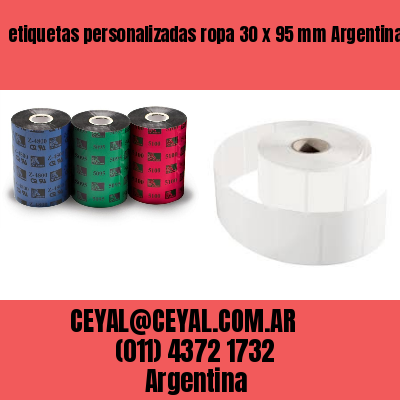 etiquetas personalizadas ropa 30 x 95 mm	Argentina