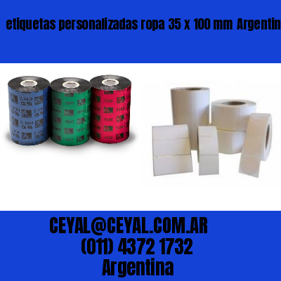 etiquetas personalizadas ropa 35 x 100 mm	Argentina