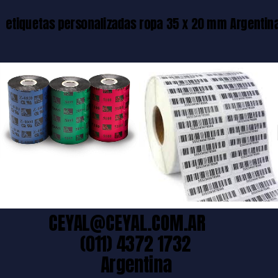 etiquetas personalizadas ropa 35 x 20 mm	Argentina