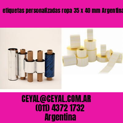 etiquetas personalizadas ropa 35 x 40 mm	Argentina