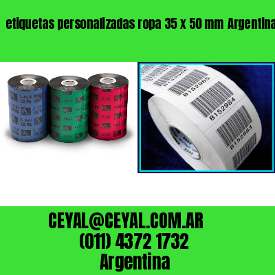 etiquetas personalizadas ropa 35 x 50 mm	Argentina