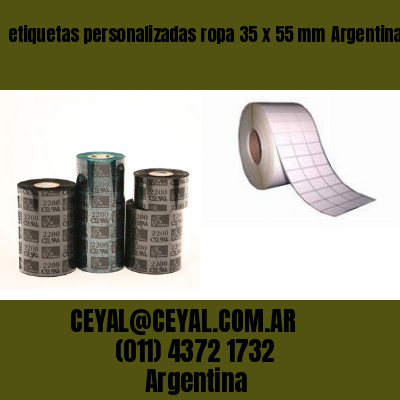 etiquetas personalizadas ropa 35 x 55 mm	Argentina