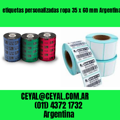 etiquetas personalizadas ropa 35 x 60 mm	Argentina