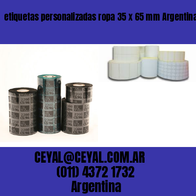 etiquetas personalizadas ropa 35 x 65 mm	Argentina