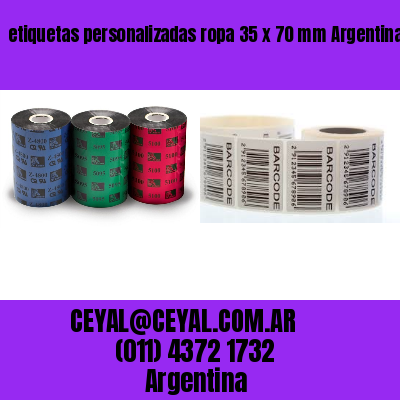 etiquetas personalizadas ropa 35 x 70 mm	Argentina
