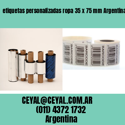 etiquetas personalizadas ropa 35 x 75 mm	Argentina