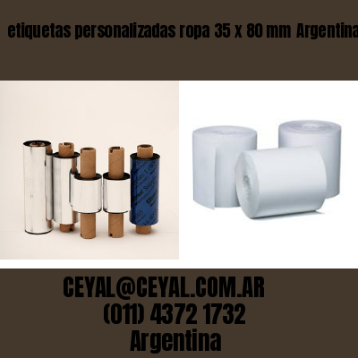 etiquetas personalizadas ropa 35 x 80 mm	Argentina