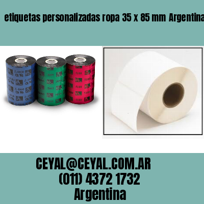 etiquetas personalizadas ropa 35 x 85 mm	Argentina