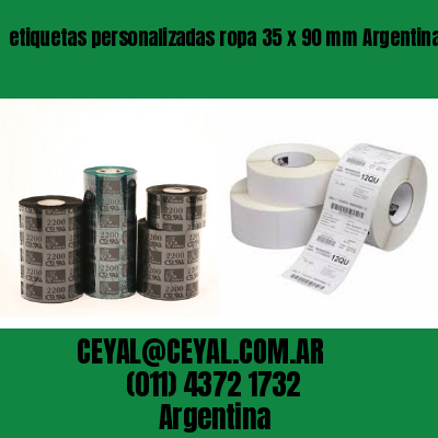 etiquetas personalizadas ropa 35 x 90 mm	Argentina