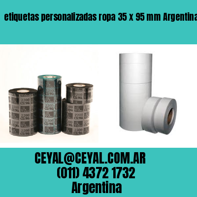 etiquetas personalizadas ropa 35 x 95 mm	Argentina