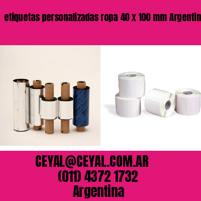 etiquetas personalizadas ropa 40 x 100 mm	Argentina